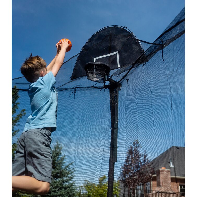 Universal trampoline basketball clearance hoop